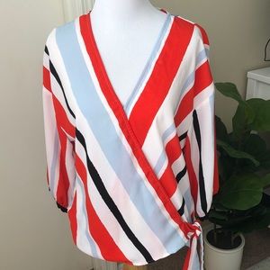 FINAL SALE ASOS wrap style blouse